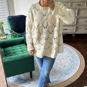 Oversize crochet sweater.